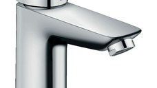 Baterie baie lavoar Hansgrohe Logis 100, furtune flexibile, crom, cartus ceramic - 71100000