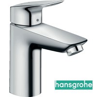 Baterie baie lavoar Hansgrohe Logis 100, furtune flexibile, crom, cartus ceramic - 71100000 - 1