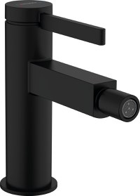 Baterie bideu Hansgrohe Finoris, ventil push-open, negru mat - 76200670 - 1