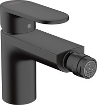 Baterie bideu Hansgrohe Vernis Blend cu ventil, negru mat - 71210670 - 1