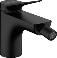 Baterie bideu Hansgrohe Vivenis, ventil pop-up, negru mat - 75200670 - 1