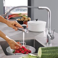 Baterie bucatarie, dus extractabil Grohe Essence New, cartus ceramic,anti-calcar, crom-30270000 - 1