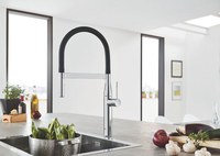 Baterie bucatarie Grohe Essence, 3/8'', monocomanda, dus extractabil, pivotanta, crom - 30294000 - 1