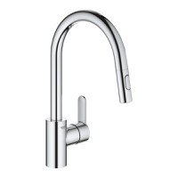 Baterie bucatarie Grohe Eurostyle Cosmopolitan, dus extractibil cu 2 jeturi, crom - 31482003 - 1