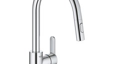 Baterie bucatarie Grohe Eurostyle Cosmopolitan, dus extractibil cu 2 jeturi, crom - 31482003