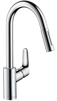 Baterie bucatarie Hansgrohe Focus 240, dus extractibil, crom - 31815000 - 1