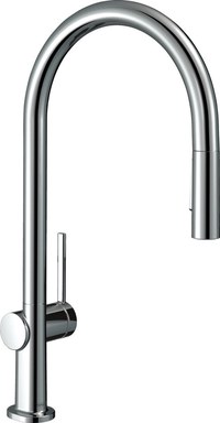 Baterie bucatarie Hansgrohe Talis M54 210, dus extractibil cu 2 jeturi, crom - 72800000 - 1