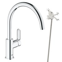 Baterie bucatarie pipa C, Grohe Bauedge+bagheta magnetizat apa Energetix(31367000,ENX 400 BAGHETA) - 1