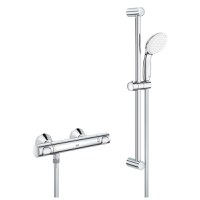 Baterie cabina dus cu termostat, Grohe Grohtherm 500, set de dus inclus, crom,gama profesionala-34796000 - 1