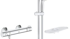 Baterie cabina dus termostat Grohe Grhtherm 800 set dus inclus(34565001) + savoniera(27596000)