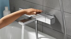 Baterie cada cu termostat Hansgrohe Ecostat E, lungime 204 mm, crom-15774000