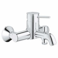 Baterie cada/dus Grohe Bau Classic, montare pe perete, crom-23787000 - 1