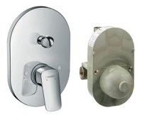 Baterie cada/dus Hansgrohe Logis cu montaj incastrat, corp ingropat inclus, crom - 71409000 - 1