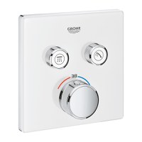 Baterie cada termostatata Grohe Grohtherm SmartControl, 2 iesiri, montaj incastrat, moon white - 29156LS0 - 1