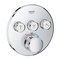 Baterie cada termostatata Grohe Grohtherm SmartControl Round, 3 iesiri, montaj incastrat, crom - 29121000 - 1