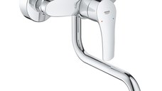 Baterie de bucatarie Grohe Eurosmart, 1/2'', pivotanta, 216 mm, tip C, crom - 31391003