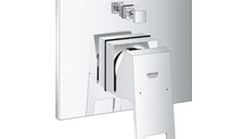 Baterie dus cu doua iesiri Grohe Eurocube, fara corp incastrat, crom-24062000