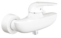 Baterie dus Grohe Eurostyle, cartus ceramic, protectie reflux, limitator debit/temperatura, maner plin, alb-23722LS3 - 1