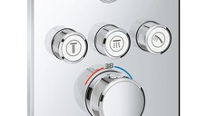 Baterie dus Grohe Grohtherm SmartControl termostat, patrata cu 3 iesiri,fara corp incastrat-29126000