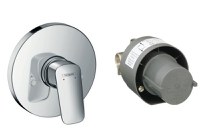 Baterie dus Hansgrohe Logis cu montaj incastrat, corp ingropat inclus - 71666000 - 1