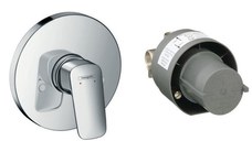 Baterie dus Hansgrohe Logis cu montaj incastrat, corp ingropat inclus - 71666000