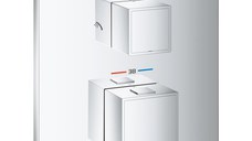 Baterie dus termostatata Grohe Grohtherm Cube, montaj incastrat, 2 iesiri, crom - 24154000