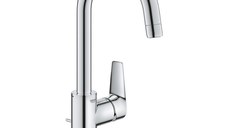 Baterie lavoar Grohe BauEdge, 3/8'', marimea L, monocomanda, pivotanta, crom - 23760001