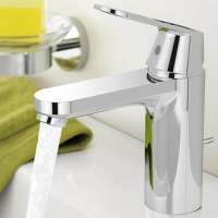 Baterie lavoar Grohe Eurosmart Cosmo, marimea M, set evacuare cu tija, aerator, Crom-23325000 - 1