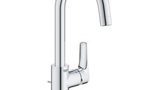 Baterie lavoar Grohe Eurosmart L, 3/8'', pivotanta, monocomanda, ventil cu tija, crom - 23537003