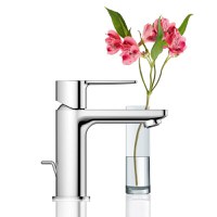 Baterie lavoar Grohe Lineare, monocomanda, cartus ceramic, set evacuare tija inclus, marimea XS, crom-32109001 - 1