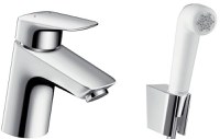 Baterie lavoar Hansgrohe Logis cu dus pentru igiena intima, fara ventil - 71290000 - 1