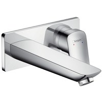 Baterie lavoar Hansgrohe Logis cu pipa 195 mm, montaj incastrat, crom - 71220000 - 1