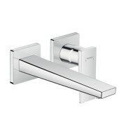 Baterie lavoar Hansgrohe Metropol de perete, pipa 225mm, fara ventil, crom - 32526000 - 1