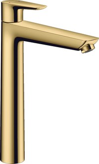 Baterie lavoar Hansgrohe Talis E 240, ventil pop-up, polished gold optic - 71716990 - 1