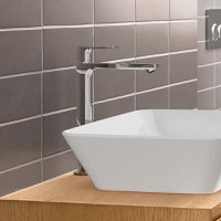 Baterie lavoar inalta Hansgrohe Rebris E 240 cool start cu ventil Pop-Up, crom lucios - 72581000 - 1