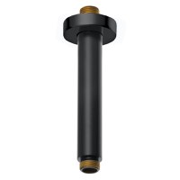 Brat dus Kludi A-QA, 1/2'' x 1/2'', 150 mm, montare pe tavan, mat, negru - 6651539-00 - 1