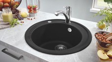 Chiuveta Quartz composite Grohe K200, 380 x 200 mm, montare pe blat, evacuare manuala, 31656AP0