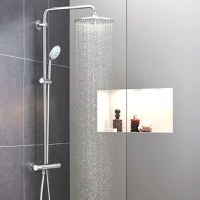 Coloana cabina dus Grohe Euphoria 260,montare pe perete,crom, 3 tipuri de jet,model 2022, gama profesionala,progrip-27296003 - 1