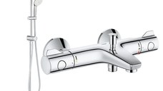 Coloana dus Grohe New Tempesta 200,crom,montare pe perete, baterie cada termostat Grh 800( 27389002,34567000)