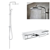 Coloana dus Grohe Tempesta 250+baterie cada Grohe Grohtherm 2000 ( 34464001 ,26675000) - 1