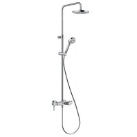 Coloana dus Kludi Logo Dual Shower-System, monocomanda, cu baterie de cada, crom - 6808305-00 - 1