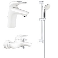 Pachet 3 in 1 baterii baie Grohe Eurostyle, marimea S, alb,maner decupat (33558LS3,33591LS3,27853001) - 1