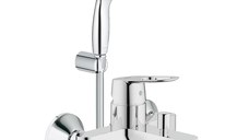 Pachet: Baterie baie cada/dus Grohe Bauloop-23341000 + Set dus Grohe New Tempesta 100-27799001,furtun 1,25m-Gro244