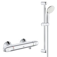 Pachet: Baterie cabina dus cu termostat Grohe Grohtherm 1000 + Set de dus bara New Tempesta Mono (34143003, 27853001) - 1