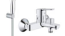 Pachet: Baterie cada/dus Grohe Bau Edge -23334000+Set dus Grohe New Tempesta 100-27799001