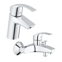 Pachet: Baterie cada/dus Grohe Eurosmart New-33300002 + Baterie lavoar Grohe Eurosmart New S size-33265002 - 1