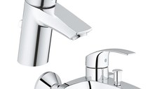 Pachet: Baterie cada/dus Grohe Eurosmart New-33300002 + Baterie lavoar Grohe Eurosmart New S size-33265002