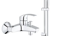 Pachet baterie cada/dus Grohe + set dus cu bara Grohe New Mono (33300002,27853001)