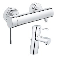 Pachet: Baterie de dus Grohe Essence New-33636001+ Baterie lavoar Concetto New Grohe-32204001 - 1