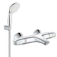 Pachet: Baterie Grohe cada/dus termostat Grohtherm 1000-34155003 + Set dus Grohe New Tempesta 100-27799001 - 1